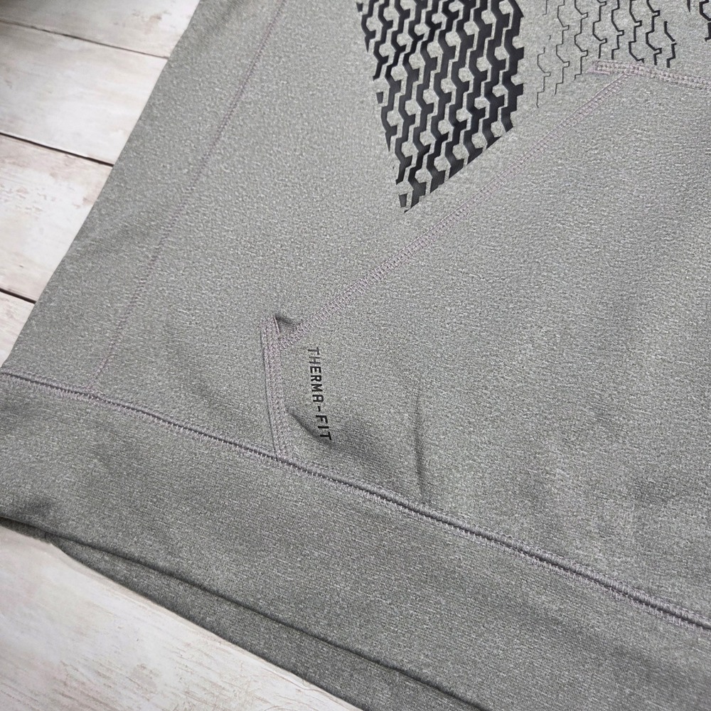 Nike Therma-FIT Graphic Pullover Hoodie Mens XXL Gray 651630-063 Fleece - Picture 3 of 10